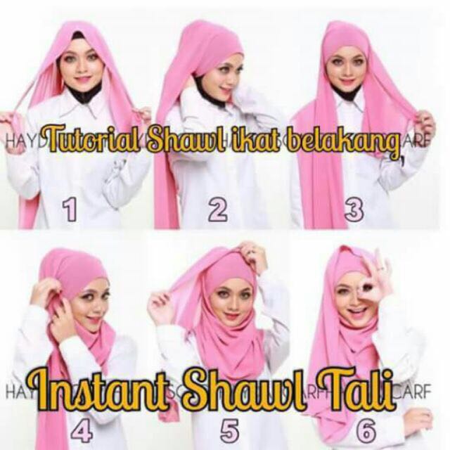 Tutorial Tudung Bawal Ikat Belakang: Rahsia Gaya: 7 Ikat Tudung Bawal Belakang Menawan Hati
